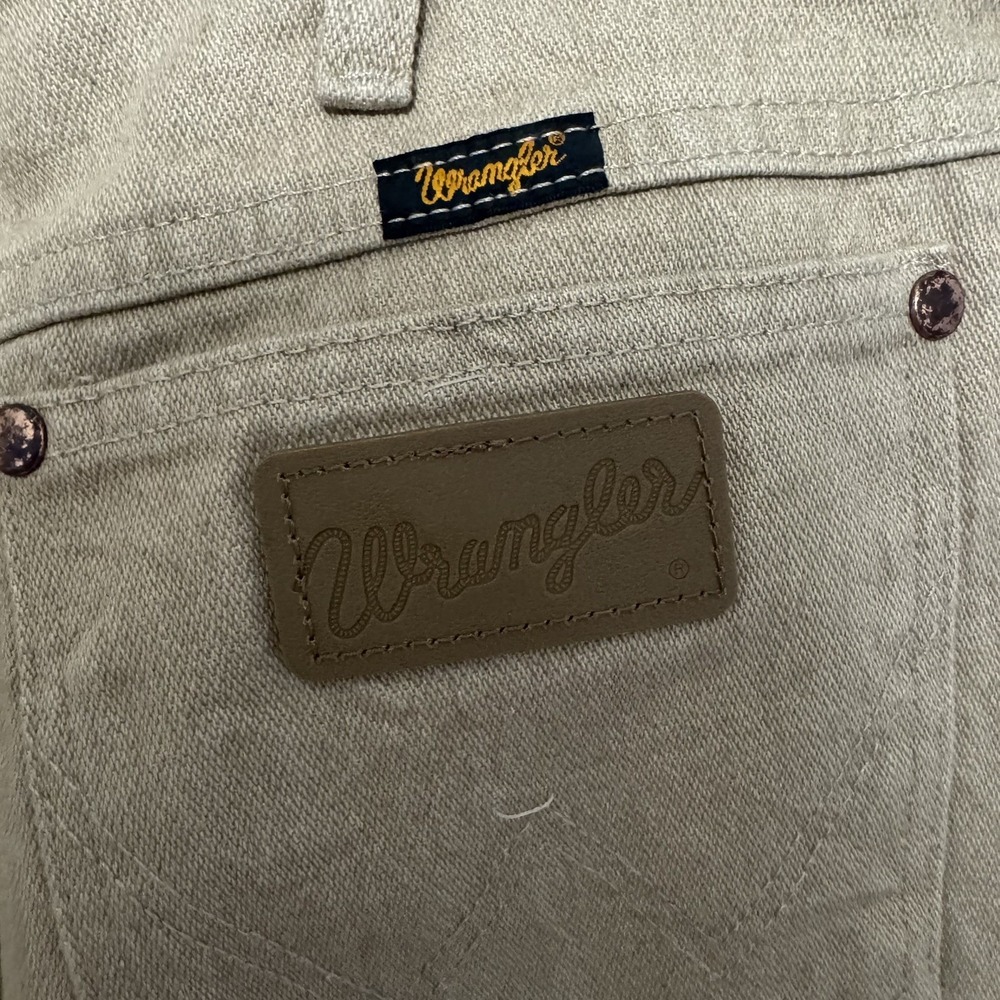 NWOT Wrangler 1013MWZTN Cowboy Cut Jeans 31X34 Tan Regular Fit Western - Picture 4 of 4